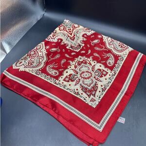 St Michael‎ Rayon Satin Vintage Paisley Scarf 32X32